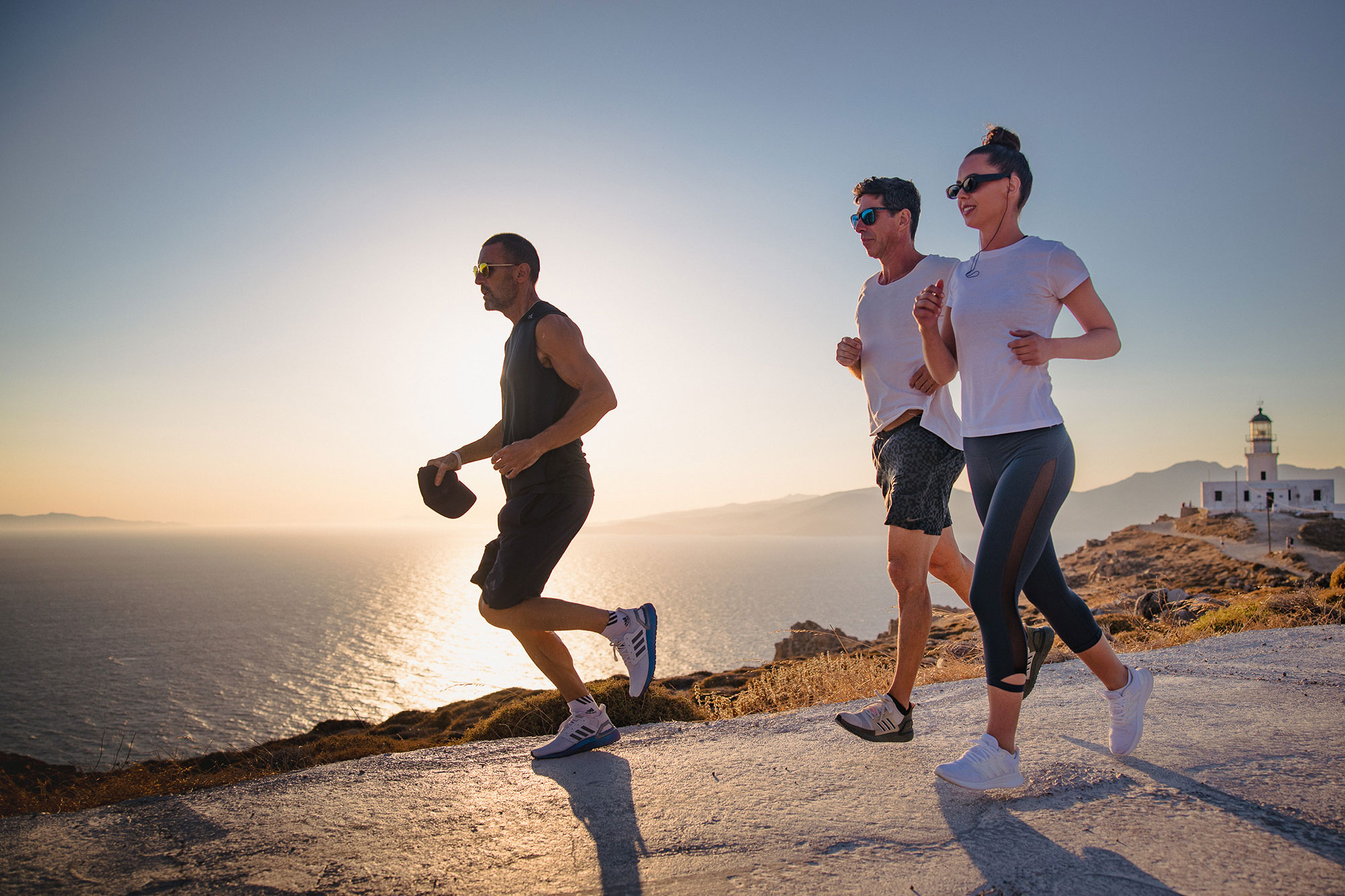Koukoumi Vegan Hotel visitor group jogging