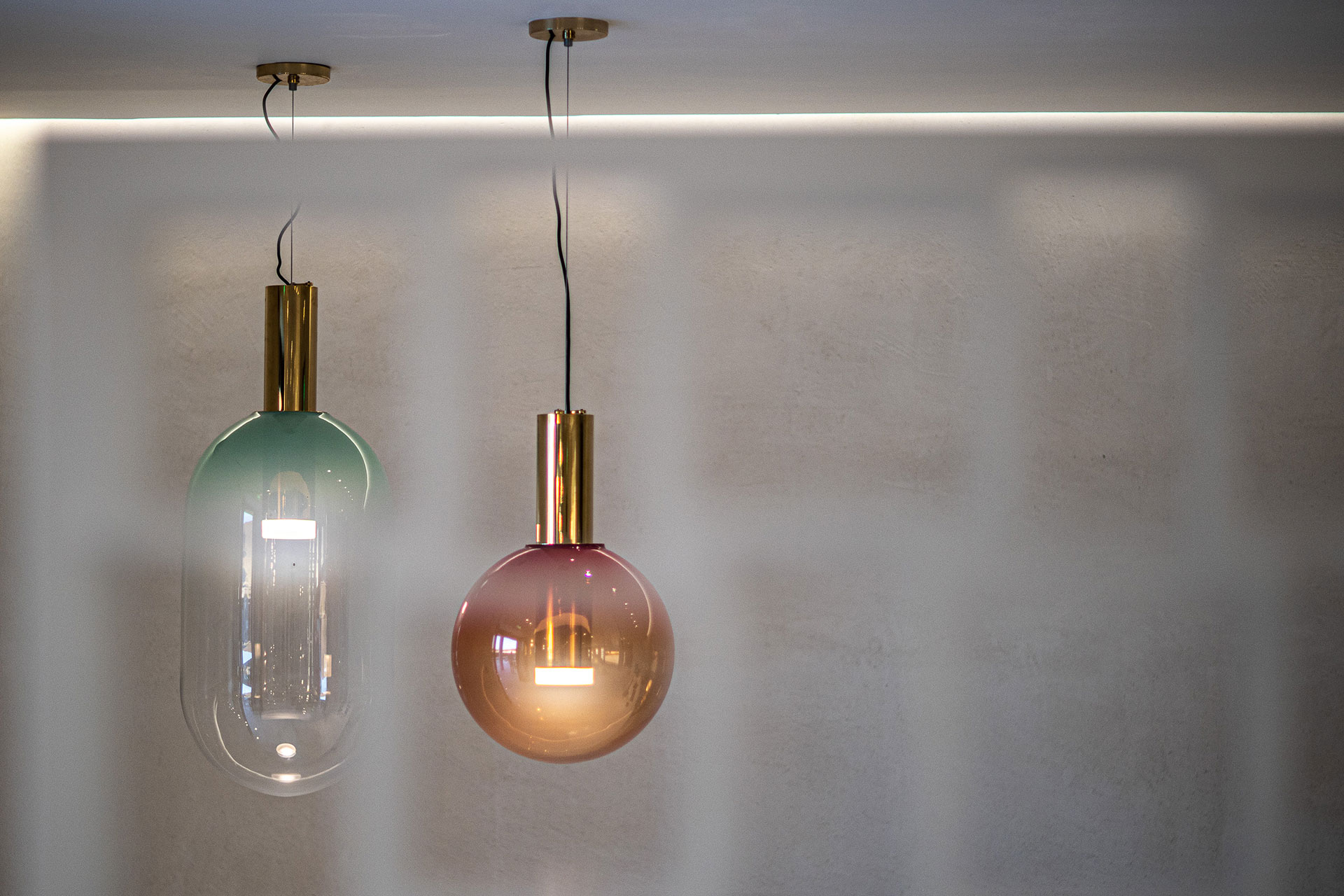 Koukoumi Vegan Hotel reception lights